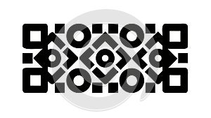 Bold Geometric Square Pixel Pattern Vector, vector design Generative AI