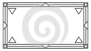 Bold Geometric Triangle Border Frame, Abstract Design, Vector Design Generative AI