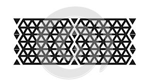 Bold Geometric Triangle Outline Pattern Seamless Vector Design Generative AI