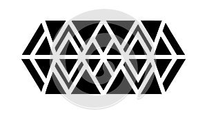 Bold Geometric Triangles: Abstract Black and White Pattern, vector design Generative AI