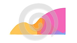 Bold Geometric Wave Shape Abstract Design Element, vector design Generative AI