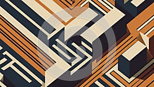 Bold Geometric Zig Zag Pattern For Surface Printing