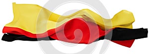 Bold German Flag Waving, Showcasing Black, Red, and Yellow Stripes