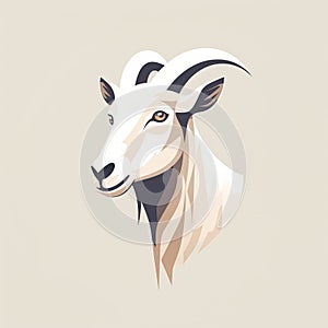 Bold And Graceful Cartoon Goat Head Design By Atey Ghailan