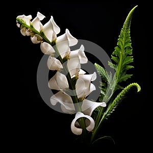 Bold And Graceful: Fern And White Flowers In Hasselblad H6d-400c Style