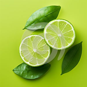 Bold And Graceful: Minimalist Lime Background With Chromaticity