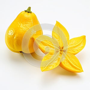Bold And Graceful: Yellow Starfruit In Rumiko Takahashi Style