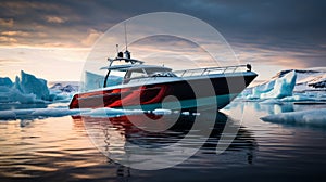 Bold And Graphic Polar Motor Yacht Photoshoot At Sunset