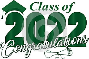 Bold Green Class of 2022 Congratulations