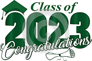 Bold Green Class of 2023 Congratulations