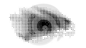 Bold Halftone Dot Gradient Abstract Shape, vector design Generative AI