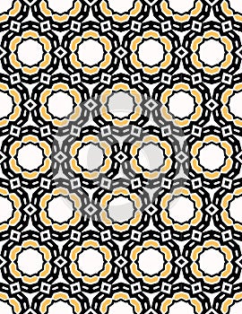 Bold hand drawn circle flower dot quilt. Vector pattern seamless background. Symmetry geometric abstract illustration. Trendy