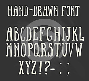 Bold hand-drawn font in the western style.