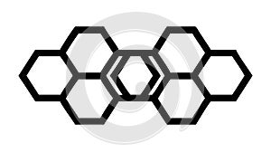 Bold Hexagon Pattern Vector Design Element, vector design Generative AI