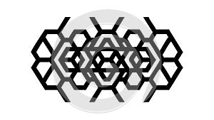 Bold Hexagonal Geometric Pattern Design Element, vector design Generative AI