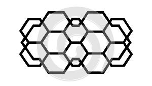 Bold Hexagonal Honeycomb Outline Pattern Vector Design Generative AI