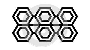 Bold Hexagonal Pattern Repetition Vector, vector design Generative AI