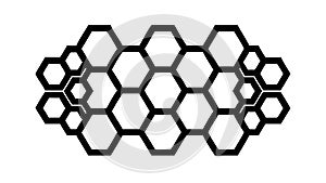 Bold Honeycomb Hexagonal Pattern, Abstract Grid Design, vector design Generative AI