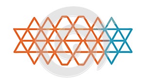 Abstract Red Triangular Pattern, Modern Geometric Background, vector design Generative AI