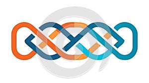 Bold Interlocking Abstract Knot Pattern Dynamic Design, vector design Generative AI