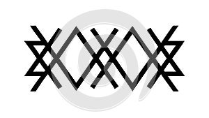 Bold Interlocking Diagonal Lines Abstract Pattern Vector, vector design Generative AI