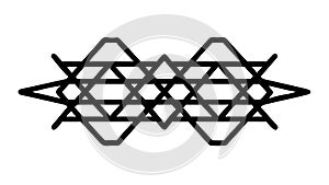 Bold Interlocking Diamond Chain Pattern, vector design Generative AI