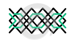 Bold Interlocking Diamond Geometric Abstract Pattern, vector design Generative AI