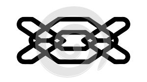 Bold Interlocking Geometric Knot Abstract Pattern Design, vector design Generative AI