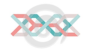 Bold Interlocking X Shapes Abstract Pattern Vector, vector design Generative AI