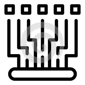 Data stream processing system connecting multiple sources icon