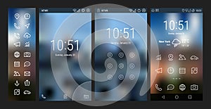Bold Line UI and UX screens