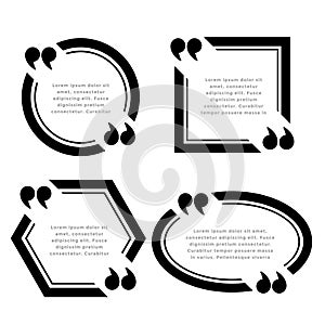 Bold lines quote frames set of four