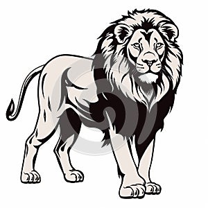 Bold Lion Outline Svg Cutout Shape For Dignified Historical Illustrations