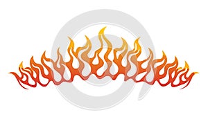 Bold and Lively Fire Flame Border, vector design Generative AI