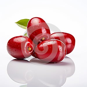 Bold And Luminous Jujube Product Photography On White Background