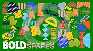 Bold Modern Collage Shapes And Textures Collection