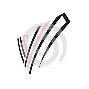 bold modern powerfull V logo initial Letter design vector graphic concept