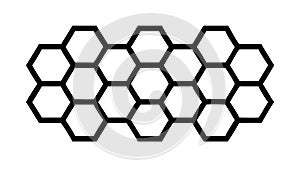 Bold Outline Hexagonal Honeycomb Pattern, vector design Generative AI