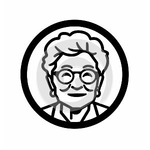 Bold Outline: Personal Iconography Of An Elder Woman In Glasses