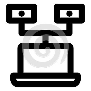 Bold Outline vector icon which can be easily modified do edit