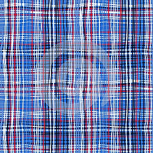 Bold plaid pattern with thin brushstrokes