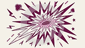 A bold pop art style explosion or burst vector graphic for dynamic design, vector design Generative AI