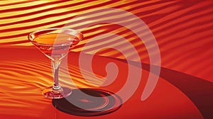 Bold poster showcasing a spinning glass of cocktail