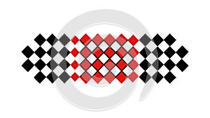 Bold Red and Black Checkered Diamond Pattern Design, vector design Generative AI