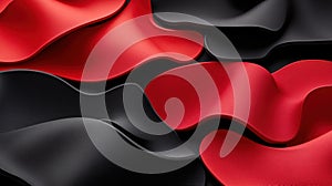 Bold red and black textures create a striking visual composition in a modern design setting Generative AI