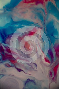 Bold Red, Blue and Purple Dreamscape Abstract Background