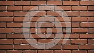 Bold Red Brick Wall Texture. AI Generation