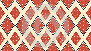Bold Red Diamond Pattern, Dynamic Geometric Repeating Design, vector design Generative AI