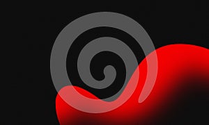 Bold Red Gradient Shape on Black Textured Background