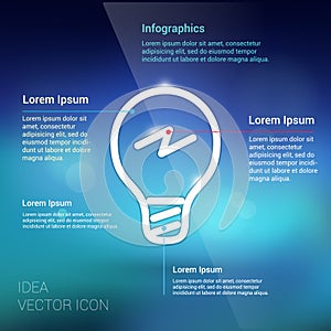 Bold simple line icon infographic template design